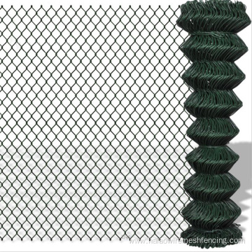 Green PVC Coated Chain Link Wire Mesh Fence